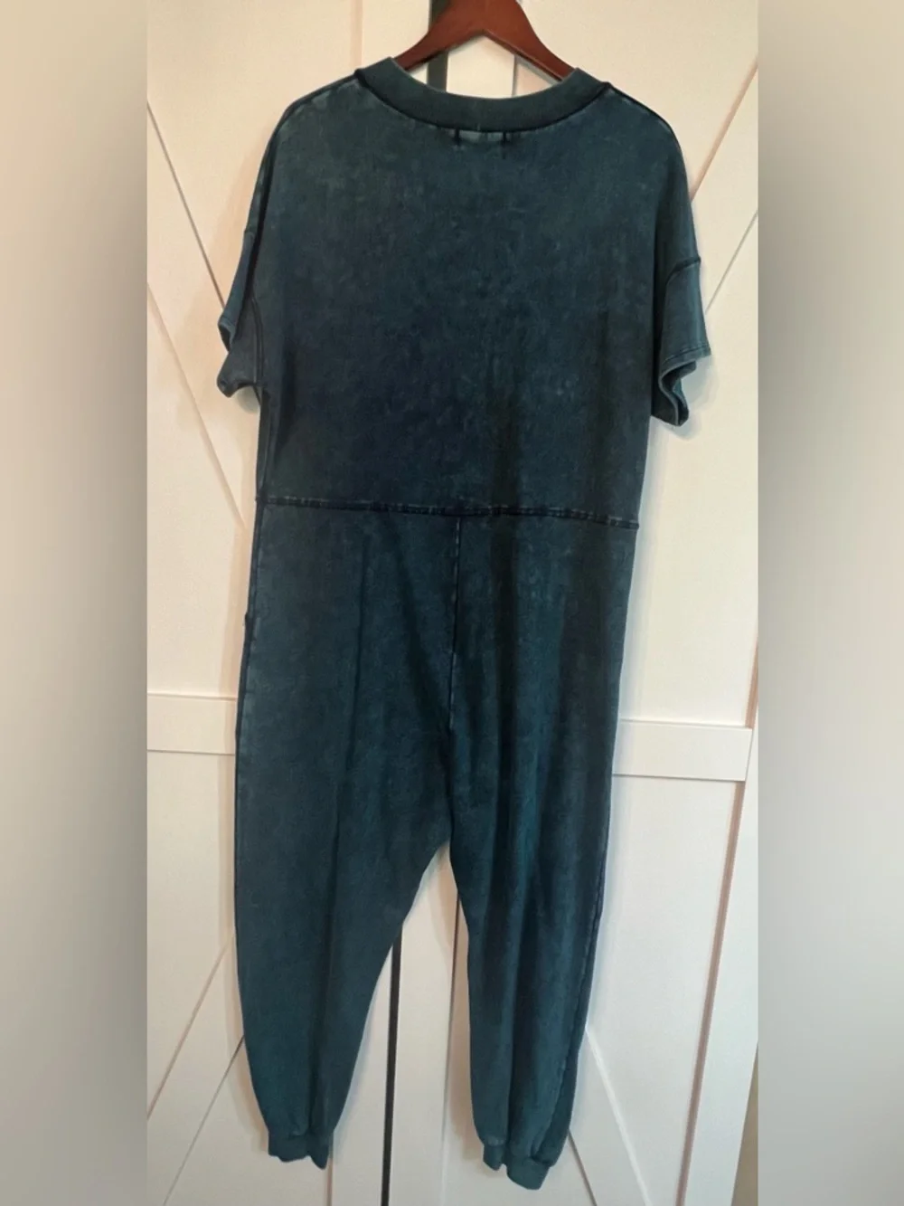 Zenana Outfitters Teal V-Neck One-Piece Bodysuit - Picture 3 of 6